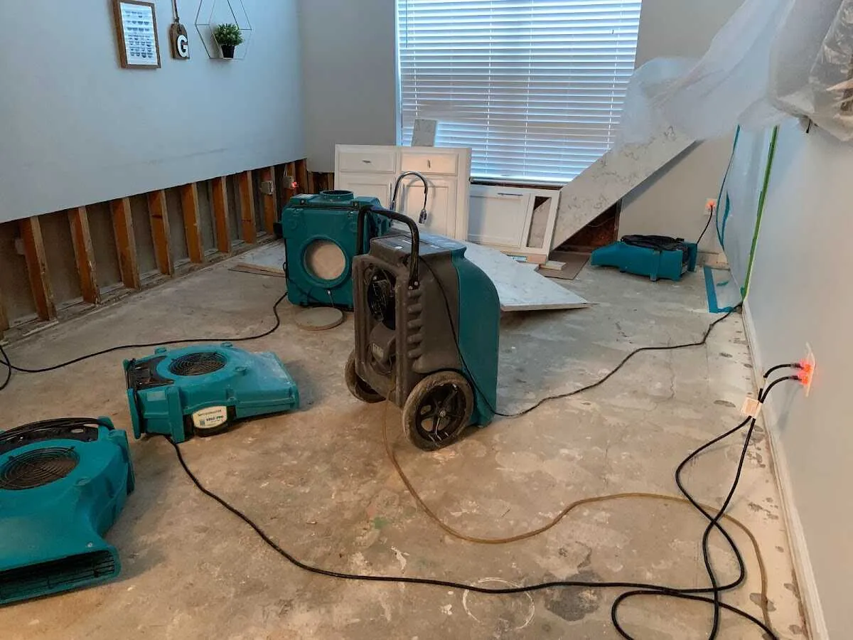 Dehumidifier in flood-cut room for Water Extraction & Removal in Chester